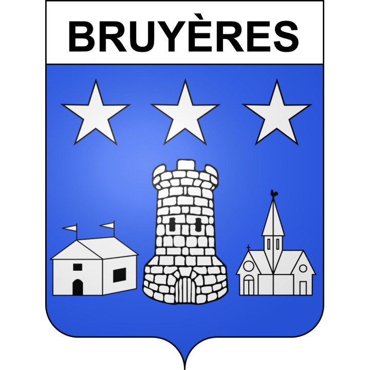 Stickers coat of arms Bruyères adhesive sticker