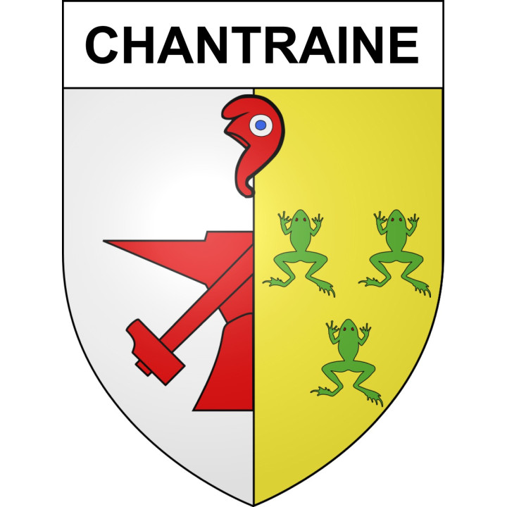 Pegatinas escudo de armas de Chantraine adhesivo de la etiqueta engomada