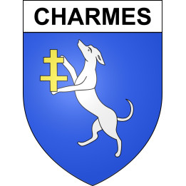 Pegatinas escudo de armas de Charmes adhesivo de la etiqueta engomada