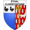 étival-Clairefontaine 88 ville sticker blason écusson autocollant adhésif