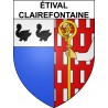 Pegatinas escudo de armas de étival-Clairefontaine adhesivo de la etiqueta engomada