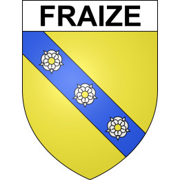 Pegatinas escudo de armas de Fraize adhesivo de la etiqueta engomada