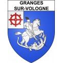 Granges-sur-Vologne Sticker wappen, gelsenkirchen, augsburg, klebender aufkleber