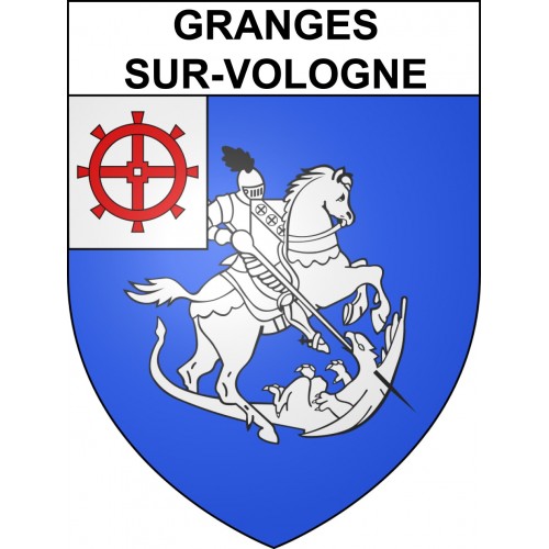 Granges-sur-Vologne 88 ville sticker blason écusson autocollant adhésif