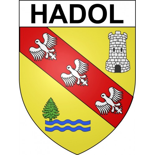 Hadol 88 ville sticker blason écusson autocollant adhésif