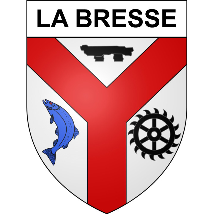 Pegatinas escudo de armas de La Bresse adhesivo de la etiqueta engomada