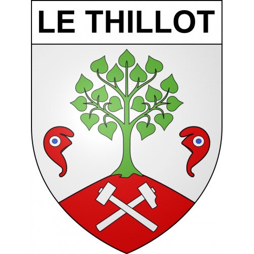 Le Thillot 88 ville sticker blason écusson autocollant adhésif