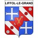 Pegatinas escudo de armas de Liffol-le-Grand adhesivo de la etiqueta engomada
