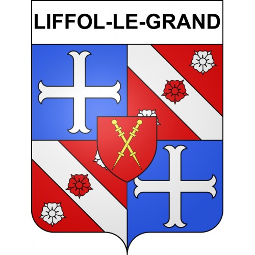 Liffol-le-Grand 88 ville sticker blason écusson autocollant adhésif