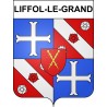 Pegatinas escudo de armas de Liffol-le-Grand adhesivo de la etiqueta engomada