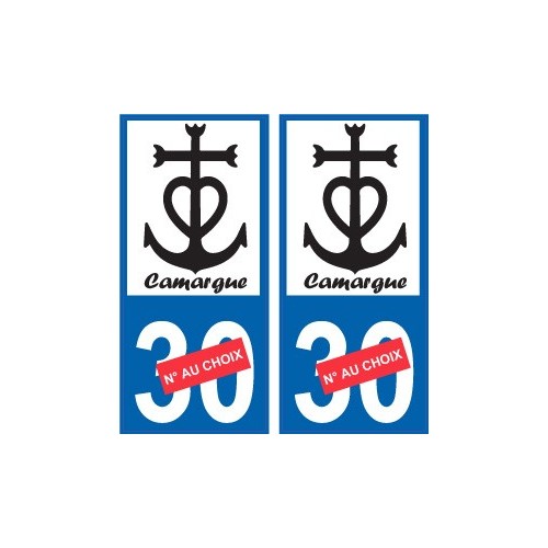 Adesivo piastra di auto di ancoraggio Camargue numero di reparto scelta
