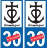 Adesivo piastra di auto di ancoraggio Camargue numero di reparto scelta