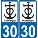 Sticker plate auto anchor Camargue number department choice