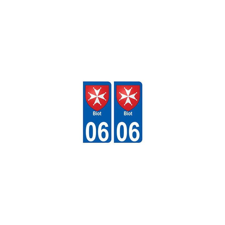06 Biot blason autocollant plaque ville