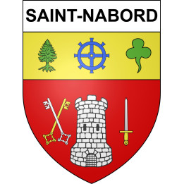 Saint-Nabord Sticker wappen, gelsenkirchen, augsburg, klebender aufkleber