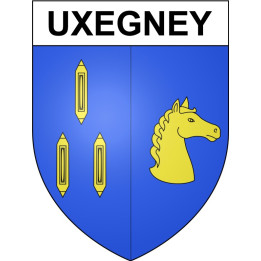 Pegatinas escudo de armas de Uxegney adhesivo de la etiqueta engomada
