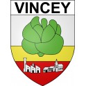 Vincey 88 ville sticker blason écusson autocollant adhésif