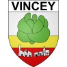 Vincey 88 ville sticker blason écusson autocollant adhésif