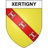 Pegatinas escudo de armas de Xertigny adhesivo de la etiqueta engomada