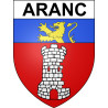 Pegatinas escudo de armas de Aranc adhesivo de la etiqueta engomada