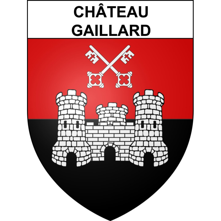 Pegatinas escudo de armas de Château-Gaillard adhesivo de la etiqueta engomada