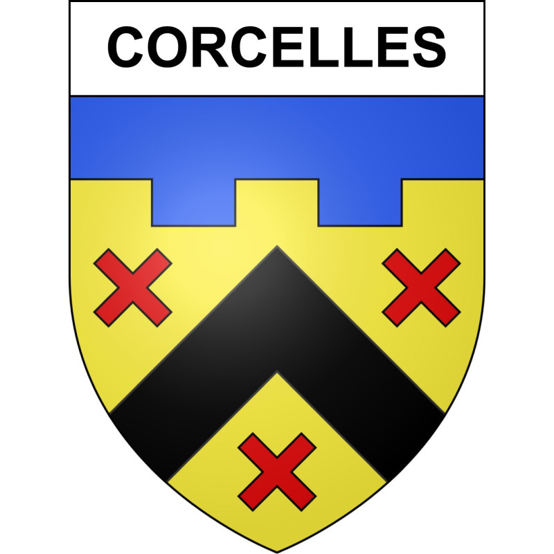 Corcelles 01 ville sticker blason écusson autocollant adhésif