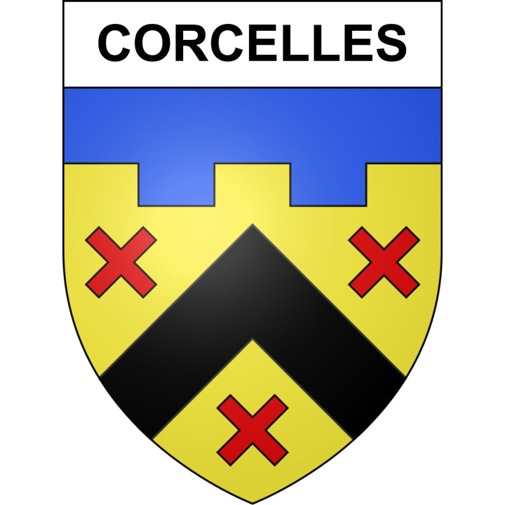 Stickers coat of arms Corcelles adhesive sticker