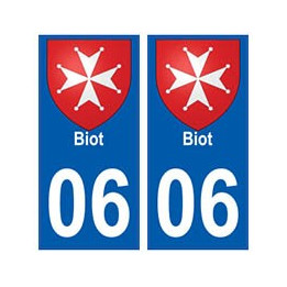06 Biot blason autocollant plaque ville