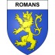 Pegatinas escudo de armas de Romans adhesivo de la etiqueta engomada