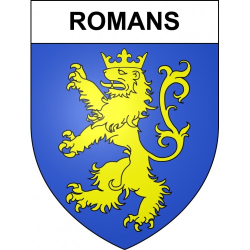 Pegatinas escudo de armas de Romans adhesivo de la etiqueta engomada