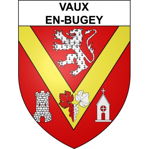 Stickers coat of arms Vaux-en-Bugey adhesive sticker
