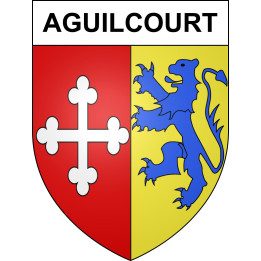 Pegatinas escudo de armas de Aguilcourt adhesivo de la etiqueta engomada