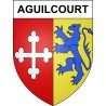 Aguilcourt 02 ville sticker blason écusson autocollant adhésif