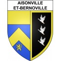 Aisonville-et-Bernoville 02 ville sticker blason écusson autocollant adhésif