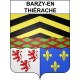 Pegatinas escudo de armas de Barzy-en-Thiérache adhesivo de la etiqueta engomada