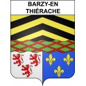 Barzy-en-Thiérache 02 ville sticker blason écusson autocollant adhésif