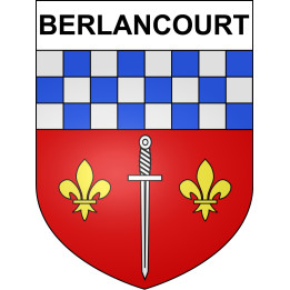 Pegatinas escudo de armas de Berlancourt adhesivo de la etiqueta engomada
