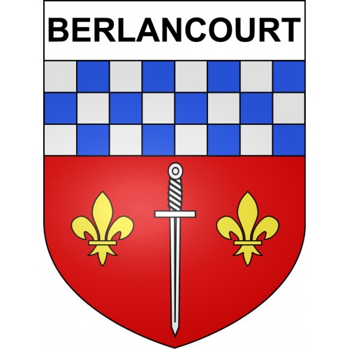 Berlancourt 02 ville sticker blason écusson autocollant adhésif