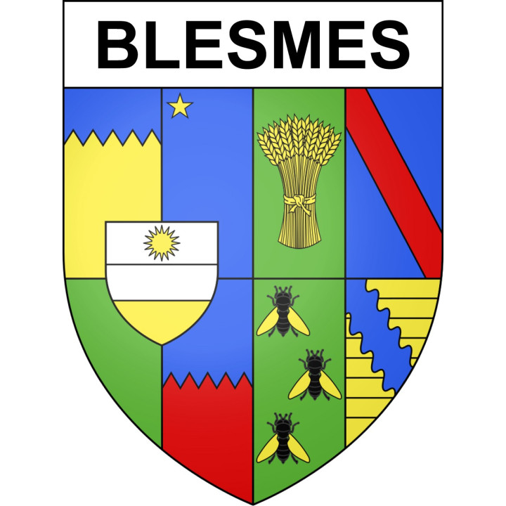Stickers coat of arms Blesmes adhesive sticker