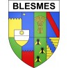 Blesmes 02 ville sticker blason écusson autocollant adhésif