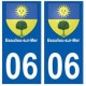 06 Beaulieu-sur-Mer blason autocollant plaque ville