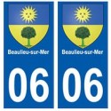 06 Beaulieu-sur-Mer blason autocollant plaque ville