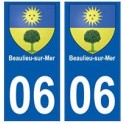 06 Beaulieu-sur-Mer blason autocollant plaque ville