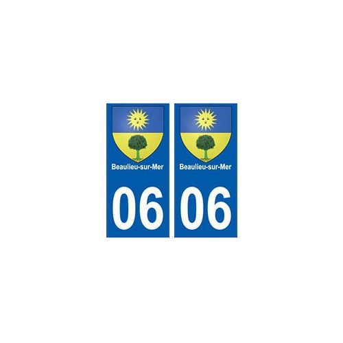 06 Beaulieu-sur-Mer blason autocollant plaque ville