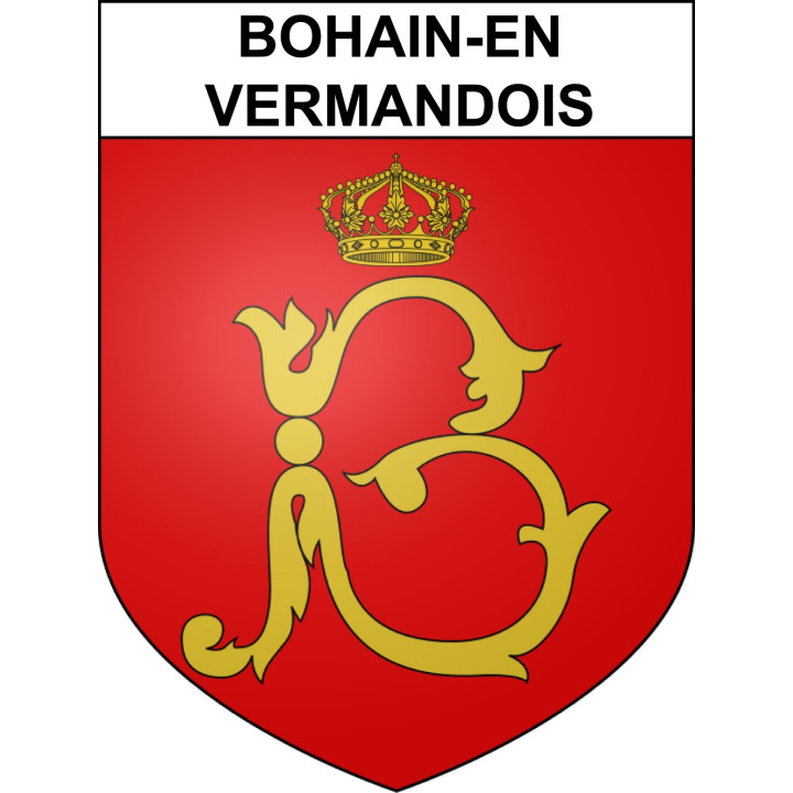 Bohain-en-Vermandois Sticker wappen, gelsenkirchen, augsburg, klebender aufkleber