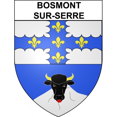 Pegatinas escudo de armas de Bosmont-sur-Serre adhesivo de la etiqueta engomada