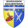 Pegatinas escudo de armas de Bourguignon-sous-Montbavin adhesivo de la etiqueta engomada
