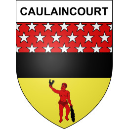 Caulaincourt 02 ville sticker blason écusson autocollant adhésif