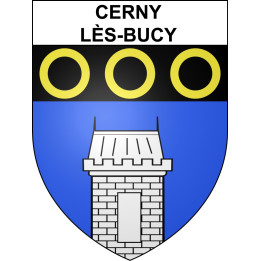 Cerny-lès-Bucy Sticker wappen, gelsenkirchen, augsburg, klebender aufkleber