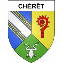 Chérêt 02 ville sticker blason écusson autocollant adhésif